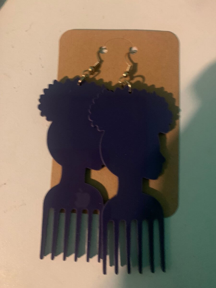 Black Queen comb earrings - Lavish Chick